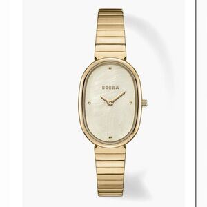 BREDA JANE 1741s 18KGold Plated Ivory Wristwatch Women $195